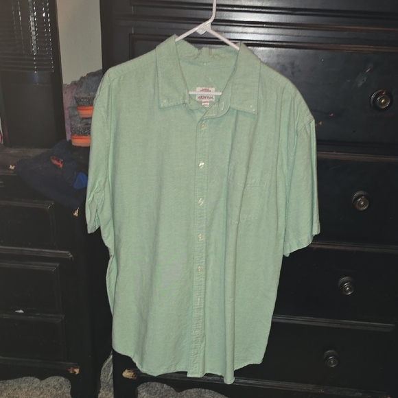 Wrangler Mint Green Casual Button-Down Shirt - Picture 1 of 2